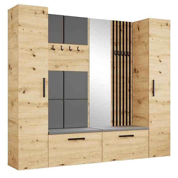 MASSENO MODERNÍ PŘEDSÍŇOVÁ SESTAVA MODULO, 241,2/204/40 cm, dub Artisan