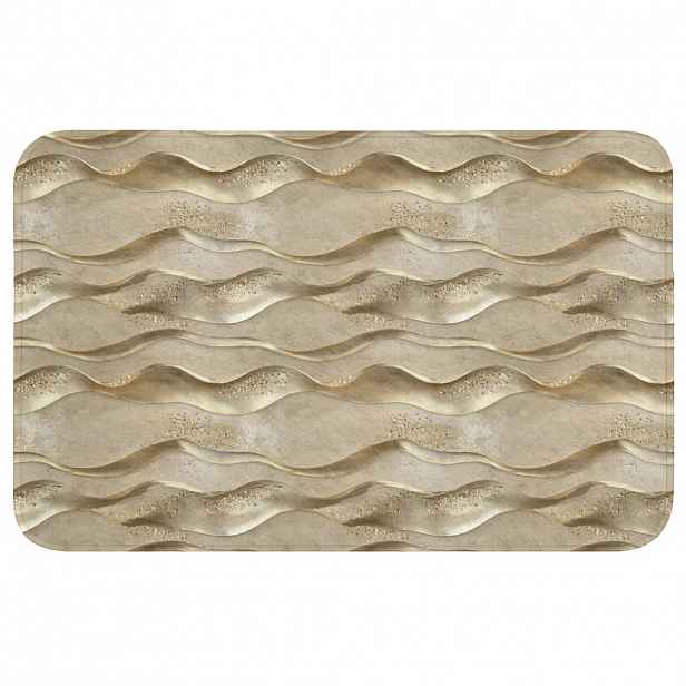 OnlyWow KOUPELNOVÁ PŘEDLOŽKA Vlny - vzor - zlaté 80x50 cm