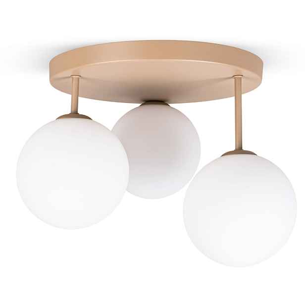 Závěsná stropní lampa Stropní Svítidlo Led Beige Skleněný lustr G9x3 Béžová 28 cm