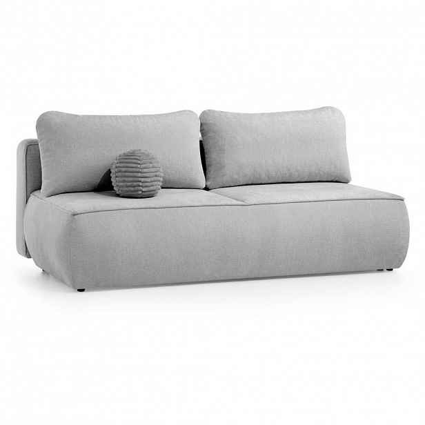 Beautysofa ROZKLÁDACÍ POHOVKA Darling, 2místná s úložným prostorem, světle šedá