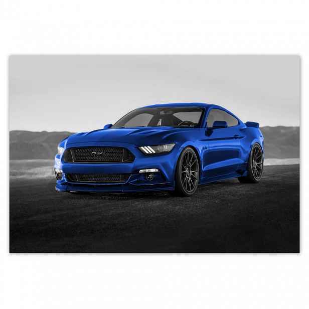 Fototapety flizelina 104x70 Modrá Ford Mustang