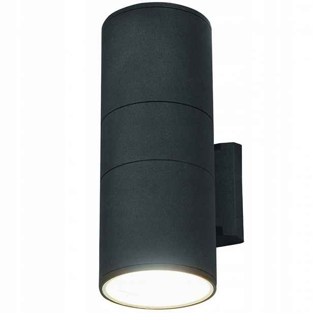 Nástěnná lampa venkovní fasádní černá na terasu, dům Fog II