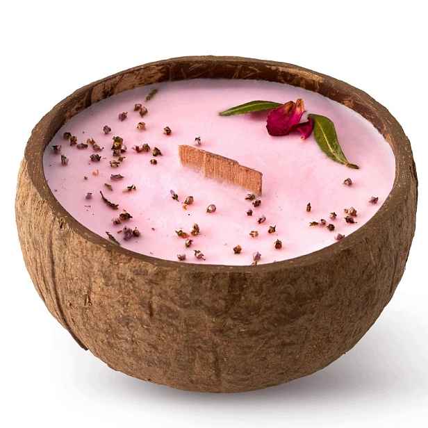 Přírodní sójová svíčka v dárkové krabičce Plum, Rose & Patchouli