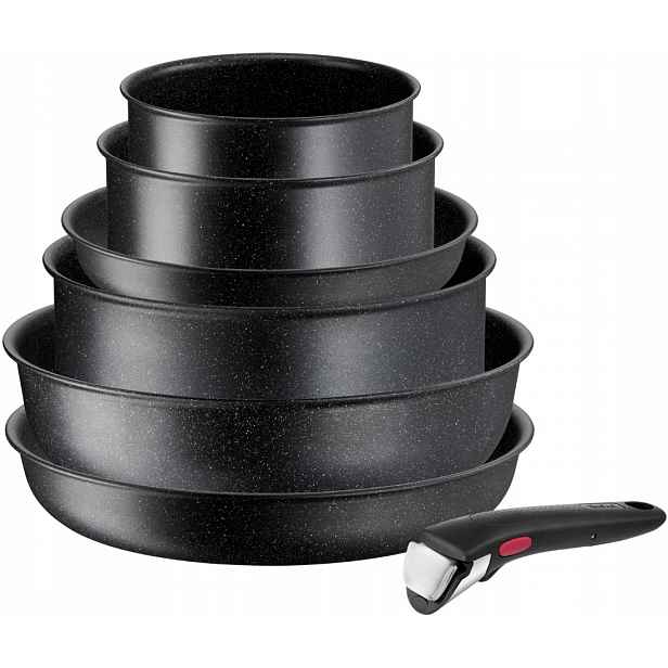 Tefal sada nádobí Ingenio Black Stone 7 ks