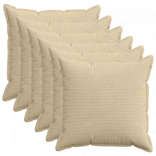 vidaXL Povlak na polštář 6 ks HOUTEN Světle zelená šedá 70 x 70 cm