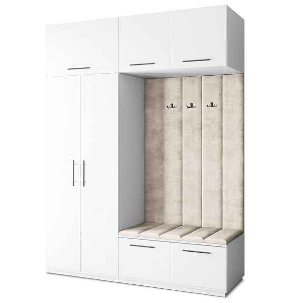 MASSENO MODERNÍ PŘEDSÍŇOVÁ SKŘÍŇ REMA, 180/240/60 cm, bílá