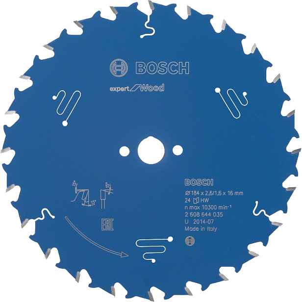 Kotouč pilový Bosch Expert for Wood 184×16×2,6 mm 24 z.