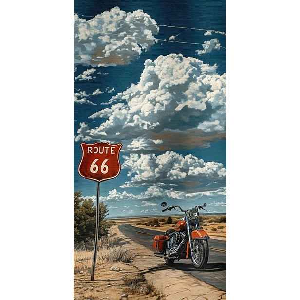 Motocyklový Ručník Route 66 Obrovský Plážový Ručník Pro Motorkáře 90x180