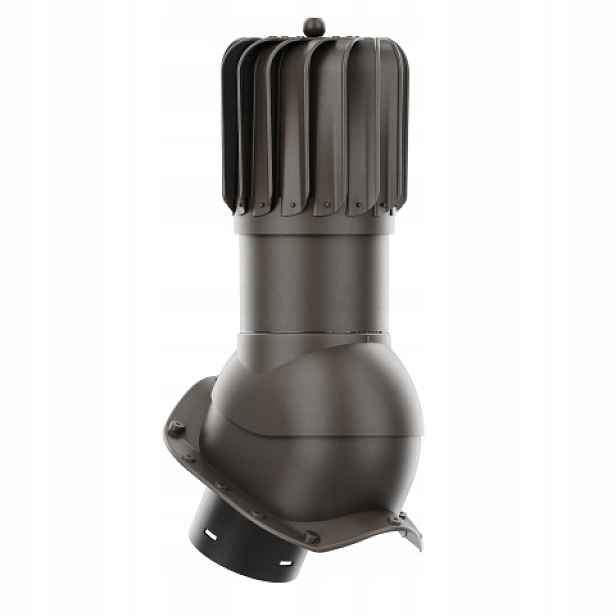 Rotační krb Rotoline pro plechovou střešní krytinu, profil X, 150 mm, tmavě hnědý
