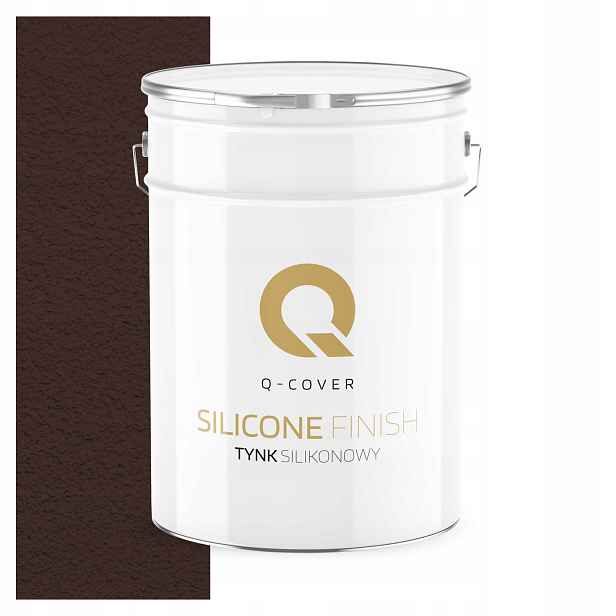 Silikonová Fasádní Omítka Čokoládová Hnědá 15 Kg Granulace 1.5 mm Ral 8017