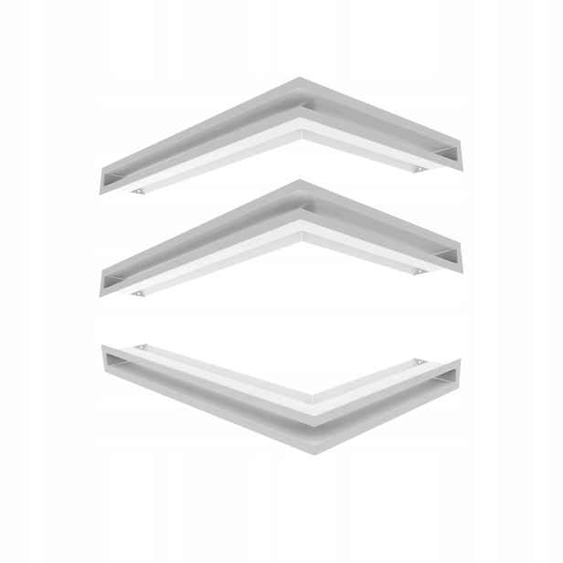 Ventilační Mřížka Krbová Kratki Luft Bílá 9x60x40 Pravá Sada 3ks