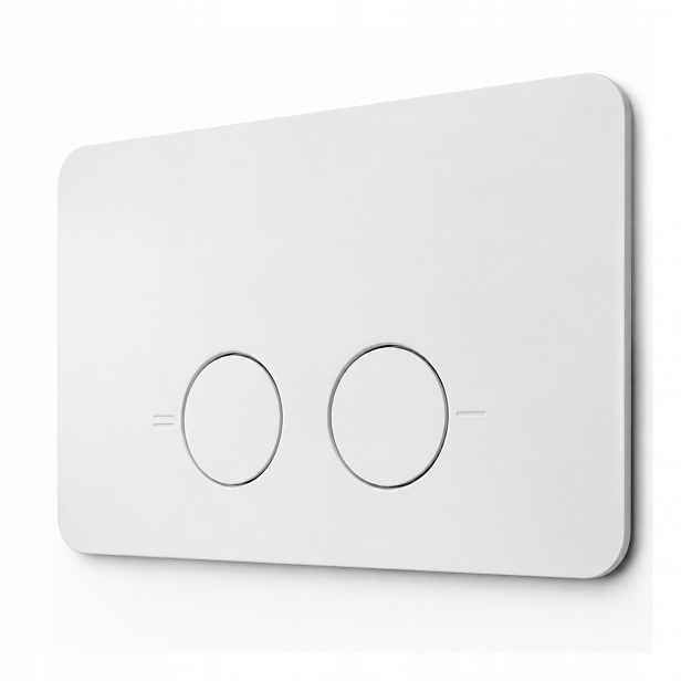 Werit/Jomo MetalLine Wc tlačítko Nerezová ocel 2 mm Bílý mat