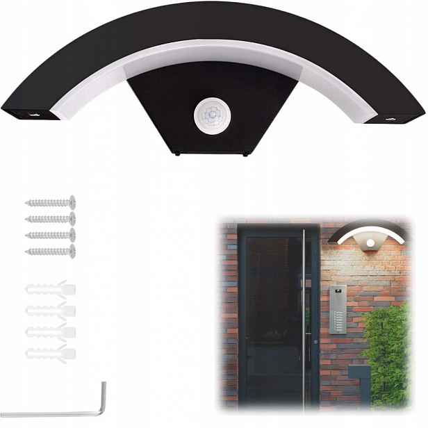 Led Nástěnné Svítidlo 18 W S Pohybovým Senzorem IP65, Dekorativní Venkovní Nástěnné Svítidlo