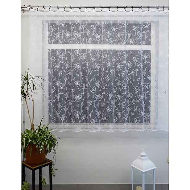 Mg Záclona 2034 Bílá 300x160 cm Hotová S Páskou M