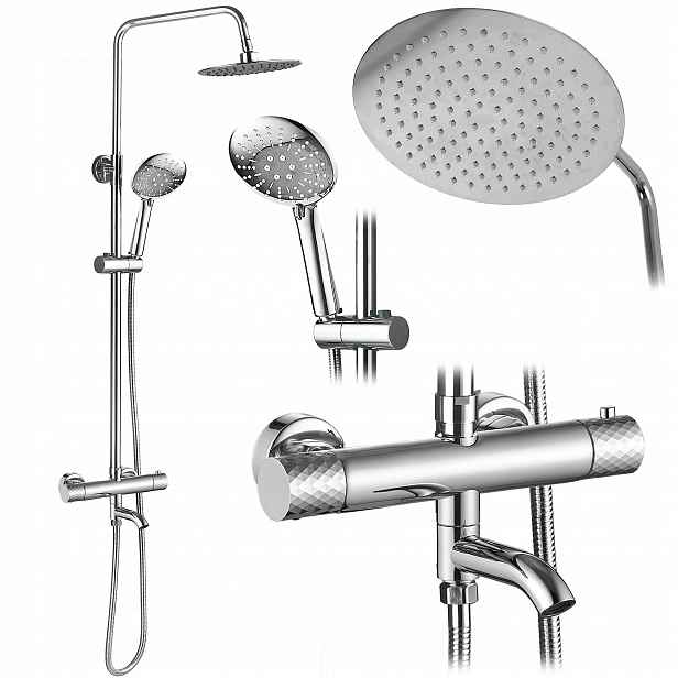 Sprchový A Vanový Set Lungo Diamond Chrom Termostat Rea