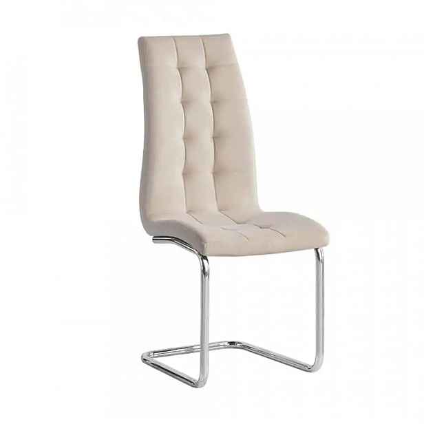 Tempo Kondela Jídelní židle SALOMA NEW - béžová Dulux / chrom
