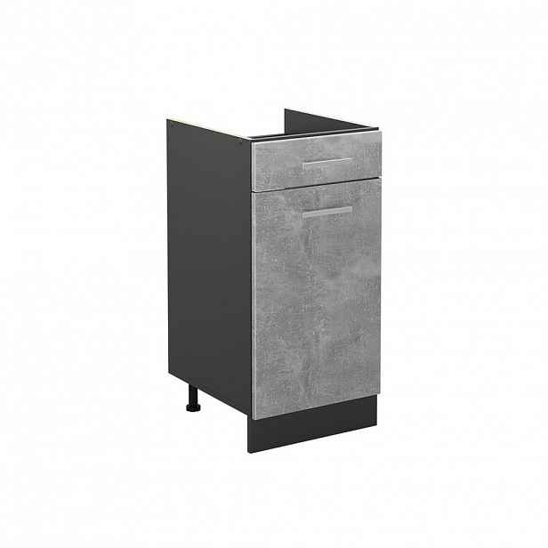 Vicco SPODNÍ SKŘÍŇKA KUCHYŇSKÉ LINKY R-Line, Beton/Antracit, 40 cm bez pracovní desky