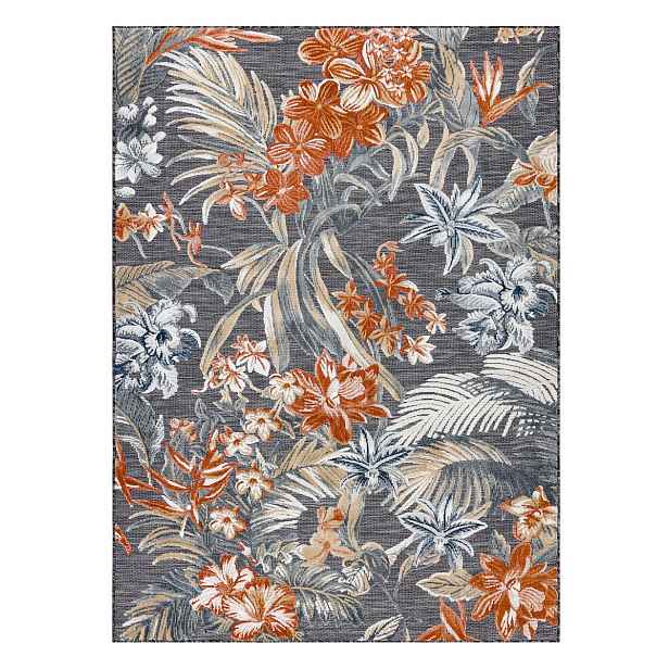 Kusový koberec Botanic 65262 flowers black – na ven i na doma, 137x190, vícebarevná, chodba / předsíň, Dywany Łuszczów