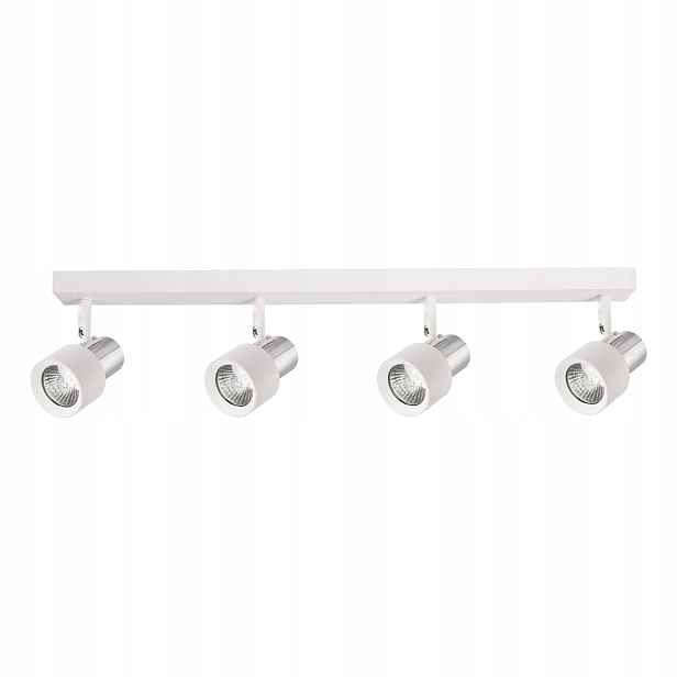 Lampa stropní bílá chrom 4 reflektory nastavitelné 60 cm Milagro