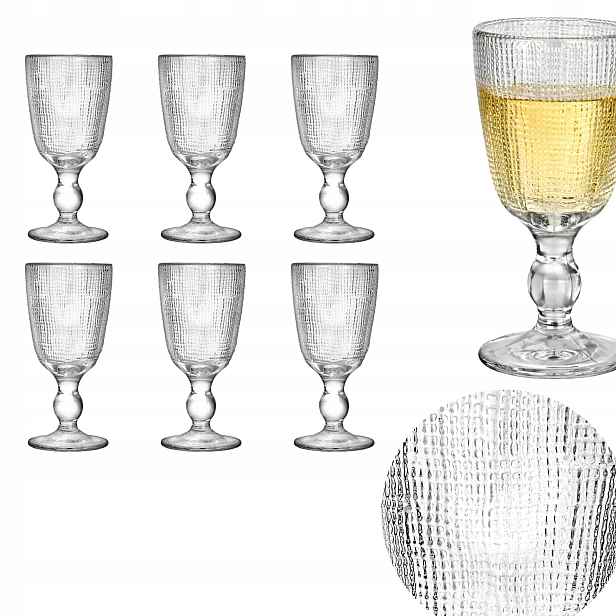 Skleničky Na červené bílé Víno 6 ks Komplet 270 ml klasické sklo