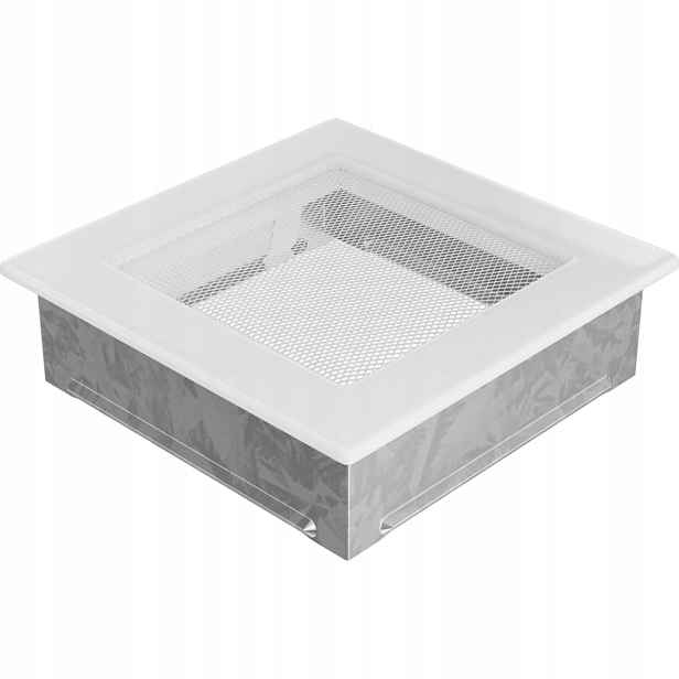 Ventilační mřížka malovaná Kratki 17x17 cm bílá