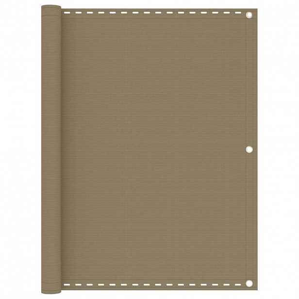 vidaXL Balkonová zástěna taupe 120 x 500 cm HDPE