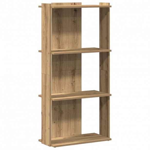 vidaXL Knihovna se 3 policemi dub artisan 60x30x120 cm kompozit