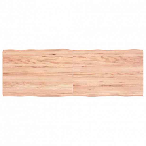 vidaXL Stolní deska hnědá 120x40x(2-4)cm ošetřený dřevo živá hrana