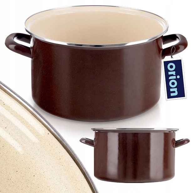 Smaltovaný Hrnec Retro Traditional Velký plynový indukční hrnec Orion 8 l