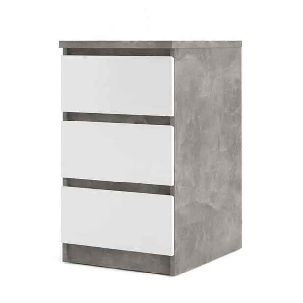 Falco Komoda Simplicity 237 beton/bílý lesk