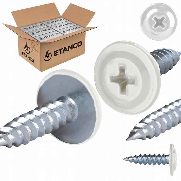 Podložkové vruty do dřeva 4,2 x 16 mm Ral 9010 2000 ks Etanco Gm-s