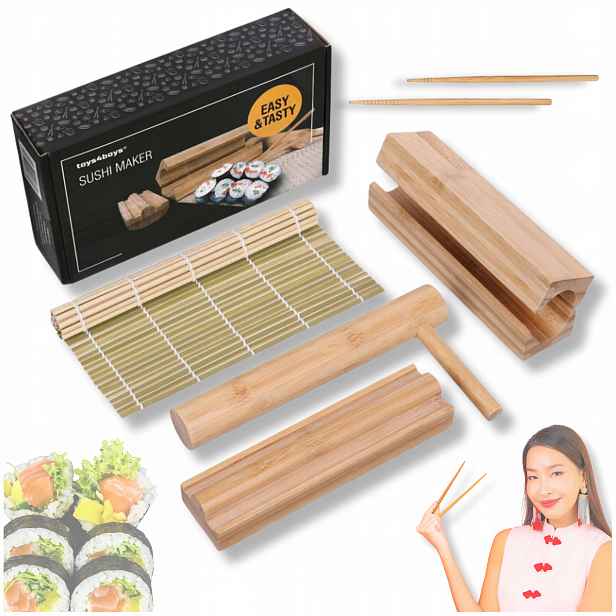 Sada na Sushi Hůlky Podložka Maker Bazooka Startovací Sada Jako Dárek