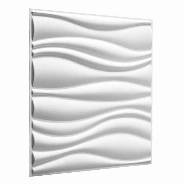 vidaXL Nástěnné panely 4 ks 50 x 50 cm Bílá