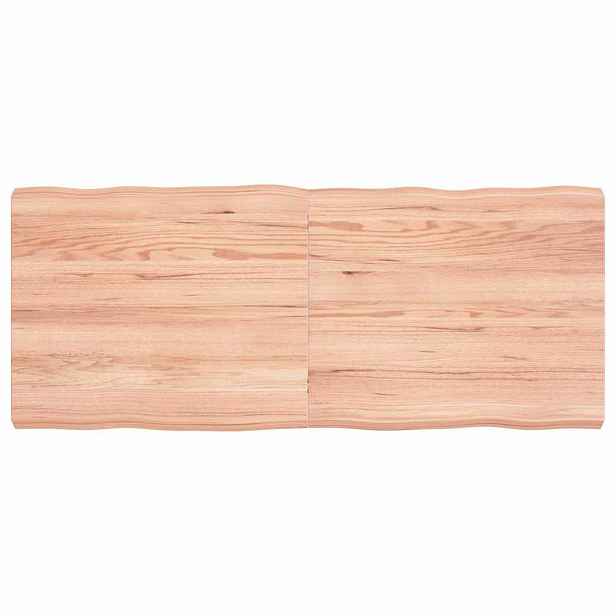 vidaXL Stolní deska hnědá 120x50x(2-6)cm ošetřený dřevo živá hrana