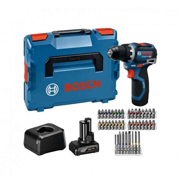 Bosch - 12V AKU vrtací šroubovák GSR 12V-32 s příslušenstvím, 1x aku 2,0 Ah Li-Ion, 1x aku 4,0 Ah Li-Ion, nabíječka 06019N7005