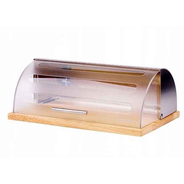 Chlebník s prkénkem Kinghoff Bambus béžové dřevo