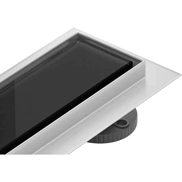 Odtokový žlab MEXEN FLAT 90 cm - černé sklo