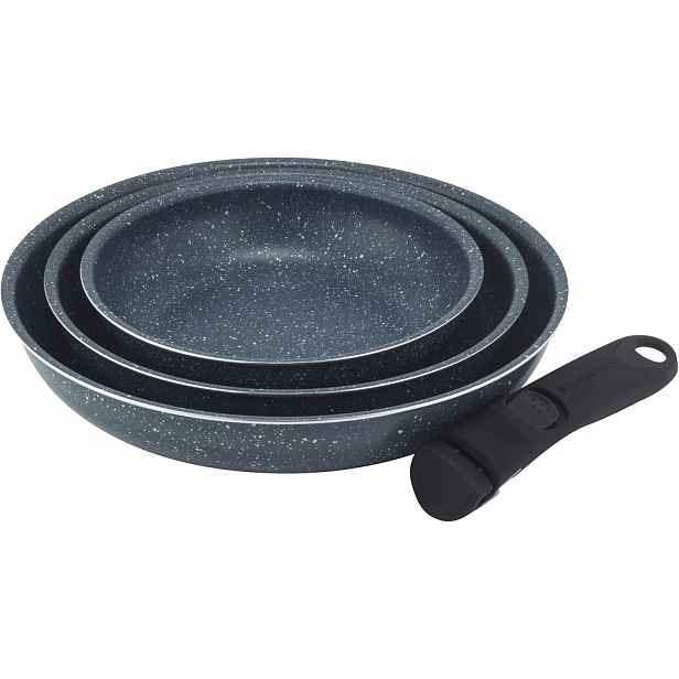 Sada Nepřilnavých Pánví 20/24/28 CM S Odnímatelnou Indukční Rukojetí