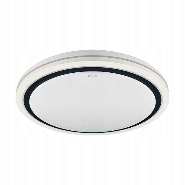 Stropní Svítidlo 48 W, stmívatelný, Ø48 cm, bílo-černý, Struhm