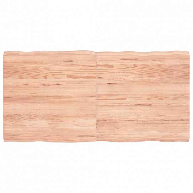 vidaXL Stolní deska hnědá 120x60x(2-4)cm ošetřený dřevo živá hrana
