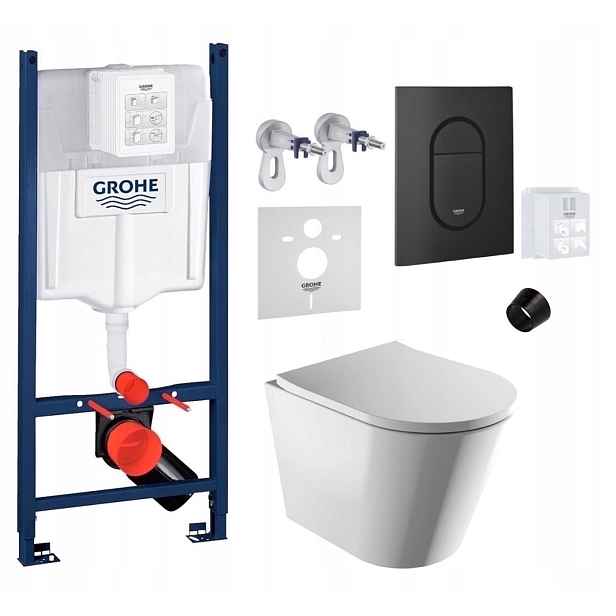 Grohe Rapid Sl s Wc mísou Omnires Tampa a tlačítkem černý mat