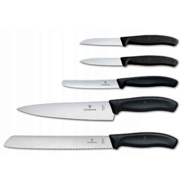 Victorinox Swiss Classic Černá sada 5 kuchyňských nožů