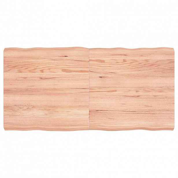 vidaXL Stolní deska hnědá 120x60x(2-6)cm ošetřený dřevo živá hrana