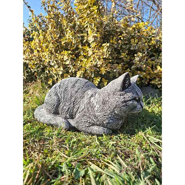 Betonová zahradní figurka Kočka kotě, betonová figurka kočky