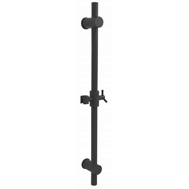 Sapho - Sprchová tyč včetně držáku, délka 70 cm, černá mat SC015