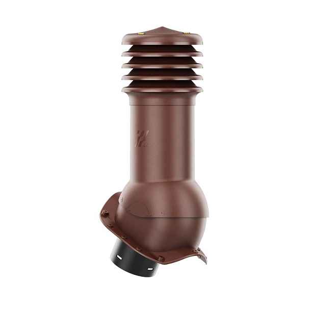 Větrací komín HiVent pro plechovou střešní krytinu, profil X, 125 mm, bronzový
