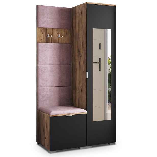 MASSENO MODERNÍ PŘEDSÍŇOVÁ SESTAVA VIRA, 95/181/51 cm, dub Lefkas