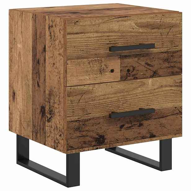 vidaXL Noční skříňka Staré dřevo 40 x 35 x 47,5 cm Kompozitní dřevo
