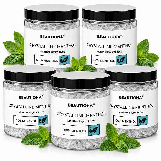 Mentol Krystalické Křišťály do sauny 100 g Aromaterapie 5 ks Beautiona