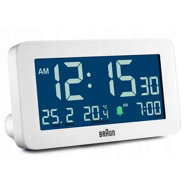 Budík Braun BC10W Alarm Automatické Podsvícení Teploty